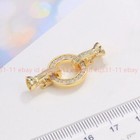 Diy Jewelry Accessories Making Gold Plated Ring Rhinestone Lock Buckle Clasp