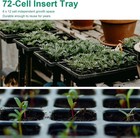 20 Pack 1020 Seed Starting Tray No Holes 72 Cell Seedling Starter Plugs Reusable
