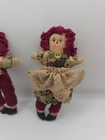 Pair Of Artisan Miniature Raggedy Ann   Andy Dolls  Pins Granny Core Stitched
