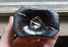 Open Pontil 1840s Olive Amber New England Crude Mold Blown Snuff Bottle Nice