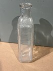 Antique Ihs Holy Water Glass Bottle