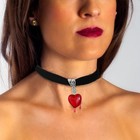 Halloween Vampire Necklaces For Women  Vintage Gothic Black Red Choker Vampire A