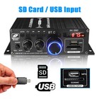 800w 2 Channel Bluetooth Mini Hifi Power Amplifier Audio Stereo Amp Home Car Fm