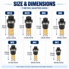 Rivet Nut Tool Kit M3-m12 Threaded Insert Adapter Set For Auto Metal Diy Repairs