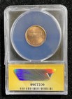 2001 Off Center Lincoln Cent Error Anacs Ms-64 Red