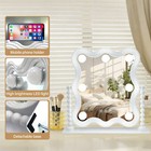 7-bulb Hollywood Vanity Mirror     Desktop Led Makeup Mirror With Tray   Touch