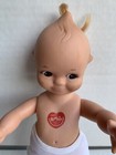 Vintage Happy Kewpie Doll Smile Good Shape Hard Vinyl Rose Art On Neck