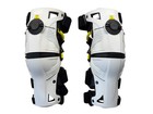 Mobius X8 Knee Braces Medium White Acid Yellow Pair Dirt Bike Mx Atv - Open Box