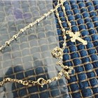 Rosary Necklace Gold Vermeil Miraculous Medal Crucifix