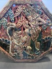 Vintage Hand-carved Balinese Wood Wall Panel Mythological Scene  Vibrant Colors