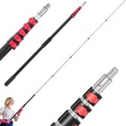 24ft Telescoping Pole Lightweight 38lb Heavy Duty For Cleaning Windows Roof Pool