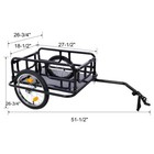 110lb Bike Cargo Trailer - Foldable W 16  Wheels   Universal Hitch