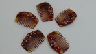 Lot Of 5 Vintage Tortoise Shell Hair Comb Barrettes Modele Despose France