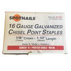 New   Spotnails 16 Gauge 1-1 2  X 7 16  Galvanized Chisel Point Staples   6612pg