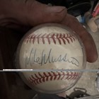 Mike Mussina Orioles Signed Baseball W  Upper Deck Card Display