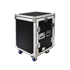 Proreck 14u Dj Rack Mount Road Case Slant Mixer Top Flight Audio Case Wheels