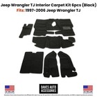 Jeep Wrangler Tj 1997-2006 Interior Carpet Rug Mat Kit 6pcs Black
