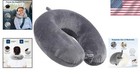 Grey 30x30cm Memory Foam Travel Pillow - Adjustable Neck Support For All Travel