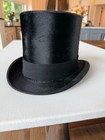 Vintage Knox Ny Silk Plush Top Hat Extra Quality Seattle 55cm  6 7 8 Long Oval