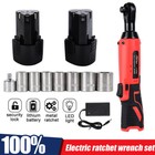 3 8 cordless Electric Ratchet Wrench Set  12v With 2 Packs Lithium-ion Battery