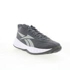 Reebok Press Mens Gray Mesh Lace Up Athletic Basketball Shoes