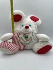 Fisher Price Puffalumps Baby   s First Christmas Mouse 1990 Vintage White Red 10 