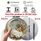 1pc  Round Aluminum Wall Art Sign  Vintage Fairy And Moon Metal Plaque Theme  Id
