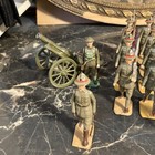 Britains Metal Soldiers Lot Ww1 Marching Men And Generals And Cannon 12 Figures