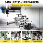 Bs-0 Precision Dividing Head With 5  3-jaw Chuck   Tailstock For Milling