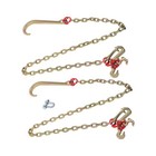 2pcs 5 16 x6  G80 Tow Chain J Hook Long Shank Rtj   Grab Hooks Wrecker 5400lbs