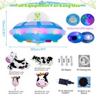Ourwarm 4ft Halloween Inflatables Outdoor  Alien Blow Up Yard Light Blue