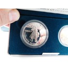 1992 Columbus Quincentenary Two Coin Proof Set W  Box coa Dollar Is 90  Silver