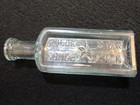 Antique Polar Star Cough Cure Aqua Glass Med Medicine Bottle Quack Star Embossed