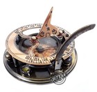 Nautical Brass Sundial Clock Compass Vintage Solid Boy Scout America Camping 4 