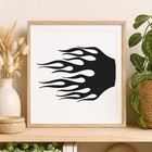 Elongated Flame Large Reusable Wall Stencil For Painting Diy Home Decor Template