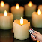 6pcs Flickering Flameless Led Tea Light Votive Candles With Timer Remote Control