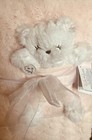 Kyle   Deena New York 2 Piece Baby Blanket Set With Teddy Bear Pink   White