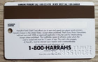 Harrah s Las Vegas Casino Total Gold Raised Letters Slot Card