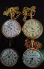 Lot Of 4 Watch Elgin Vintage Pocket Collectible Antique Brass Pocket Watch Gift