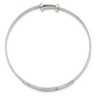 Real Solid 925 Sterling Silver Cz Id Adjustable Baby Bangle Bracelet Girl s Gift
