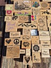 Vintage Rubber Stamps Lot Of 150  Mixed Themes And Brands Stampen Up  Rosa 1990s