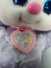 Vintage Pj Sparkles Plush Sparklins Purple Bear Glow In The Dark 1989 Mattel