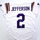 Justin Jefferson Autographed White College Style Jersey-beckett W Hologram 