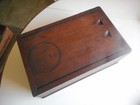 19th Century Antique Hand Made Walnut Dovetailed   Square Nailed Slide Lid Box