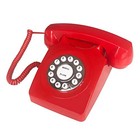 Red Corded Home Phone - Retro Desktop Phone - Landline Phones For Home