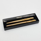 Parker 180 Fountain Pen   Ballpoint Pen Set Gold Plated Vintage Boxed