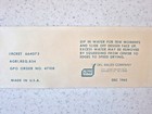 Vintage 1962 Smokey Bear  prevent Forest Fires  Water Slide Decal