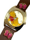 Vintage Disney Winnie The Pooh Watch Rotating Butterflies New Battery Gold Tone