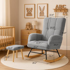 Nursery Rocking Chair With Ottoman  Teddy Glider Rocking Chair  Accent Chair Wit