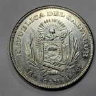 1904 Cam El Salvador Silver Peso San Francisco Issue Light Cleaning  v104